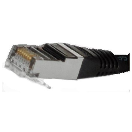 Cat. 6 netværkskabel, RJ45, STP/FTP - Skærmet og med krydsede ledere, AWG24, svart, 10m