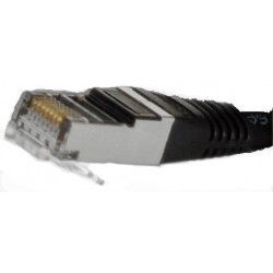 Cat. 6 netværkskabel, RJ45, STP/FTP - Skærmet og med krydsede ledere, AWG24, svart, 0,5m