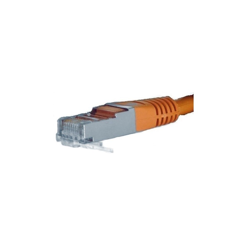 Cat. 6 netværkskabel, RJ45, STP/FTP - Skærmet og med krydsede ledere, AWG24, orange, 0,5m