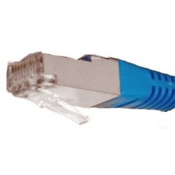 Cat. 6 netværkskabel, RJ45, STP/FTP - Skærmet og med krydsede ledere, AWG24, blå, 0,5m