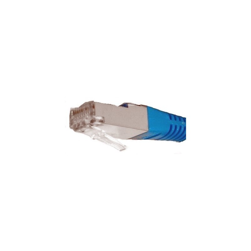 Cat. 6 netværkskabel, RJ45, STP/FTP - Skærmet og med krydsede ledere, AWG24, blå, 0,5m